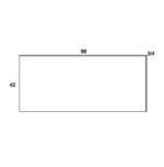 US Cabinet Depot Torino Dark Wood Long End Panel 96W X 3/4D X 42H