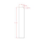 Angled Furniture Base Moulding - 96W x 4-1/2'H x 3/4D