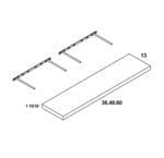 US Cabinet Depot Torino Dark Wood Floating Shelf 36W X 13D X 1-15/16H