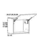 US Cabinet Depot Torino Dark Wood 13.5 inch Deep Flip Up Wall Cabinet (BLUM) 24W X 13-1/2D X 12H