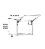 US Cabinet Depot Torino Dark Wood 24 inch Deep Flip Up Wall Cabinet (BLUM) 24W X 24D X 12H