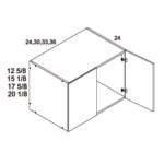 US Cabinet Depot Torino Dark Wood Two Door Stacker Wall Cabinet 36W X 24D X 20H
