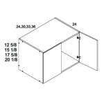 Two Door Stacker Wall Cabinet 36W X 24D X 20H