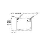 US Cabinet Depot Torino Dark Wood 13.5 inch Deep Flip Up Wall Cabinet (BLUM) 30W X 13-1/2D X 12H