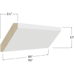 Angle Crown Moulding - 84W x 1-3/4H x 1-7/8D
