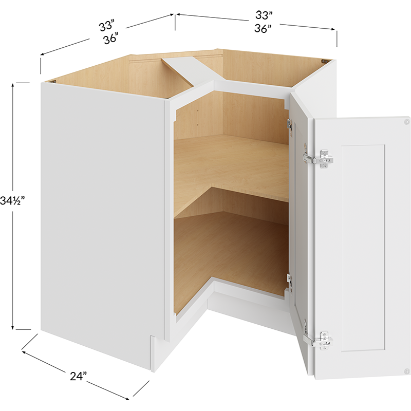 Base Easy Reach Cabinet - 33W x 34-1/2H x 24D - 1 Door, 1 Shelf