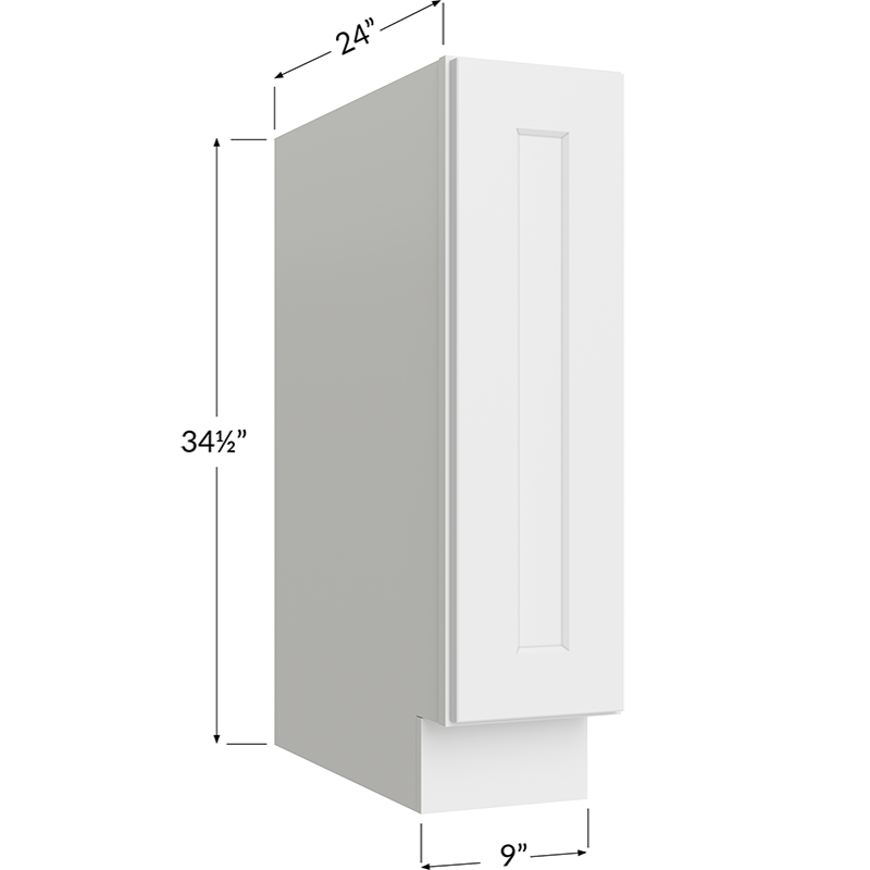 Tray Base Cabinet 9W x 34-1/2H x 24D - 1 Door
