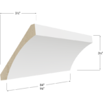 Cove Crown Moulding - 84W x 3-1/4H x 3-7/8D