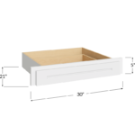 Desk Knee Drawer - 30W x 5H x 21D (Trimmable to 27W)
