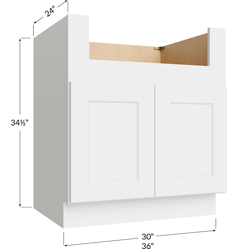Farm Sink Base Cabinet - 30W x 34-1/2H x 24D - 2 Doorss