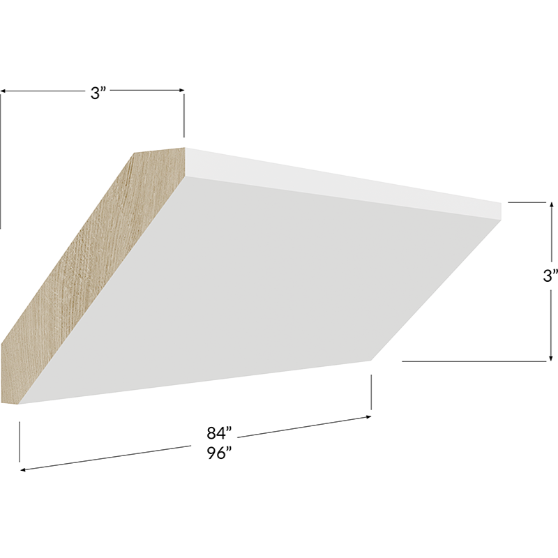 Large Angle Crown Moulding - 84W x 3H x 3D