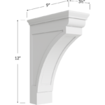 Modern Corbel - 3-1/2W x 12H x 9D