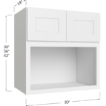 Microwave Wall Cabinet - 30W x 30H x 18D
