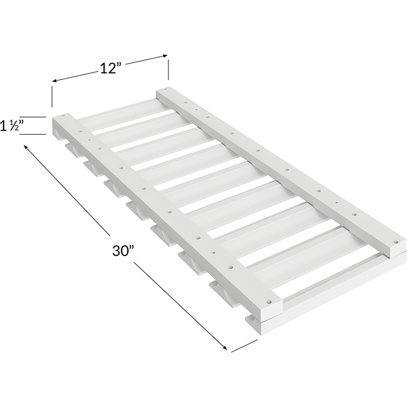 Stem Wine Glass Holder - 30W x 1-1/2H x 12D