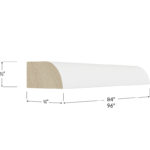 Shoe Moulding - 84W x 3/4H x 1/2D