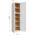 Utility Cabinet - 18W x 84H x 24D - 2 Doors, 4 Shelves