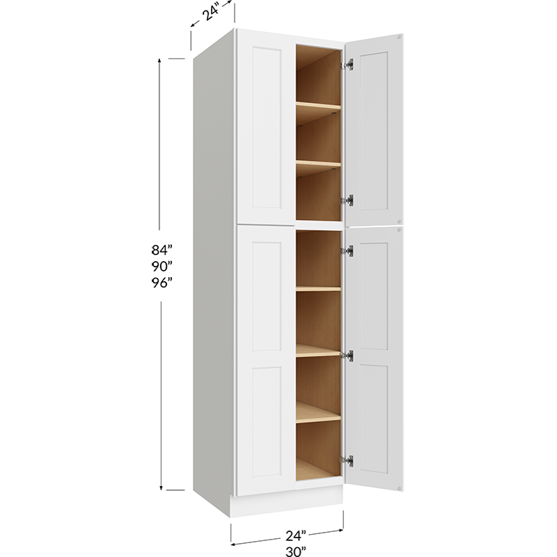 Utility Cabinet - 24W x 90H x 24D 4 Doors, 5 Shelves