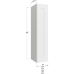 Wall Cabinet - 12W x 42H x 12D - 1 Door, 3 Shelves