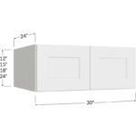 Wall Refrigerator Cabinet - 30W x 12H x 24D - 2 Doors