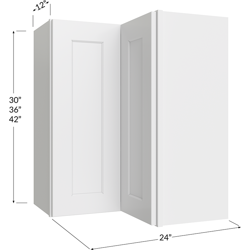 Wall Easy Reach Cabinet - 24W x 30H x 12D - 1 Door, 2 Shelves