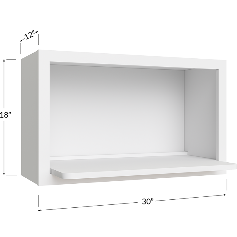Wall Microwave Cabinet Kit - 30W x 18H x 12D