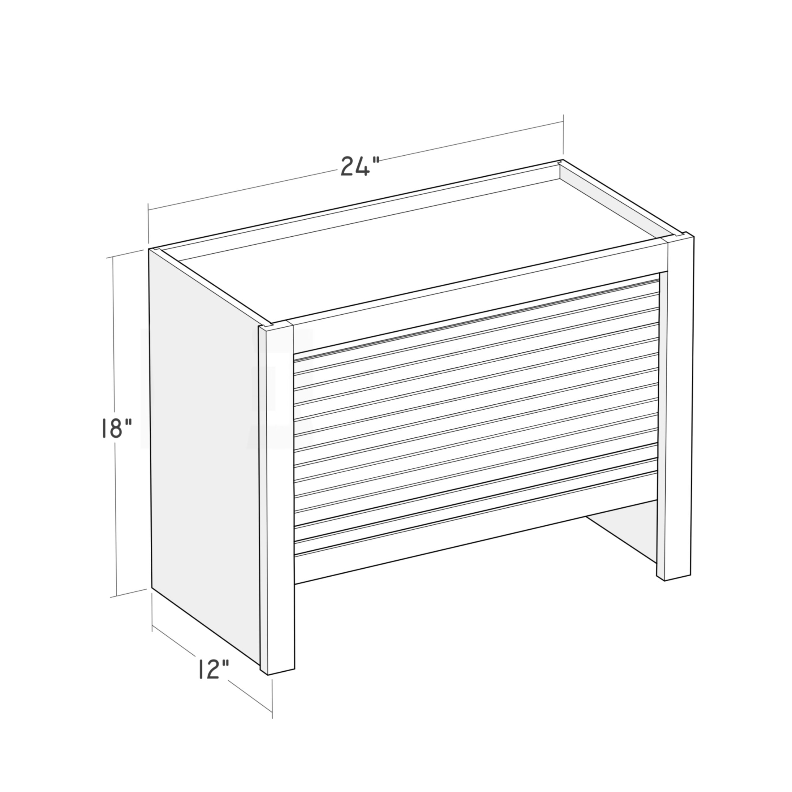 Cubitac Oxford Latte Appliance Garage 24W X 18H X 12D