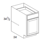 Base Cabinet Single Door, Single Drawer, One Shelf 15W x 34.5H x 24D (3919293)