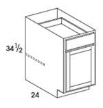 Base Cabinet Single Door, Single Drawer, One Shelf 18W x 34.5H x 24D (3919292)