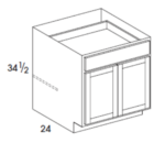 Base Cabinet Double Butt Doors, Single Drawer, One Shelf 24W x 34.5H x 24D (3919290)
