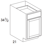 Vanity Base Cabinet Single Door, Single Drawer 12W x 34.5H x 21D (3919331)